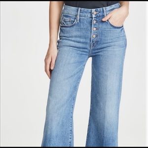 MOTHER Denim The Pixie Roller Ankle Fray High Rise